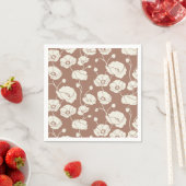 Serviette En Papier Champ de crèmes sur le brun (En situation)