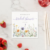 Serviette En Papier Champ de Fleurs des Champs Mariage (En situation)