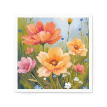 Champ de fleurs sauvages | Fleurs aquarelles Botan