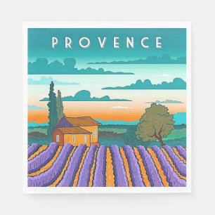 Serviette En Papier Champ de lavande Provence France