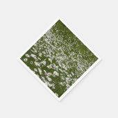 Serviette En Papier Champ de marguerites Fleurs sauvages de l'Alaska (Coin)