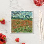 Serviette En Papier Champ de pavot par Vincent Van Gogh (En situation)