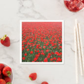 Serviette En Papier Champ de Red Poppies (En situation)