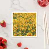 Serviette En Papier Champ de tournesols (En situation)