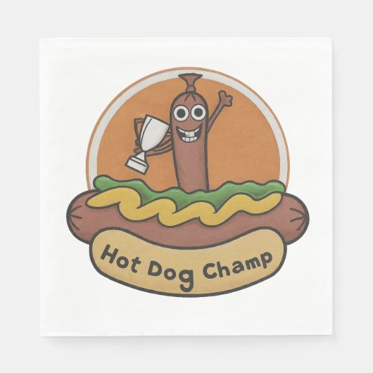 Serviette En Papier Champ Hot Dog (Devant)