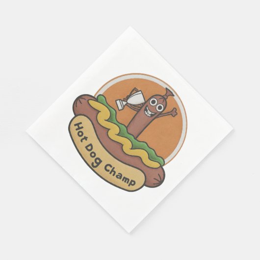 Serviette En Papier Champ Hot Dog (Coin)
