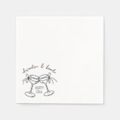 Serviette En Papier Champagne Anniversaire (Devant)