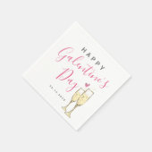 Serviette En Papier Champagne Bonne Saint-Galentin (Coin)