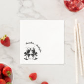 Serviette En Papier Champagne Bows (En situation)