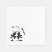 Serviette En Papier Champagne Bows (Devant)