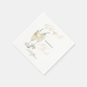 Serviette En Papier Champagne Bridal Brunch Gold Calligraphie Bienvenu (Coin)
