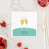 Serviette En Papier Champagne Brunch et Bubbly applaudissent l'anniver (En situation)