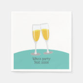 Serviette En Papier Champagne Brunch et Bubbly applaudissent l'anniver (Devant)