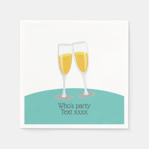 Serviette En Papier Champagne Brunch et Bubbly applaudissent l'anniver