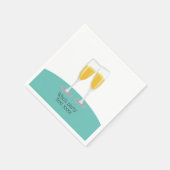 Serviette En Papier Champagne Brunch et Bubbly applaudissent l'anniver (Coin)