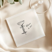 Serviette En Papier Champagne Coupe Cheers to Birthday