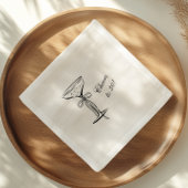 Serviette En Papier Champagne Coupe Cheers to Birthday