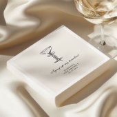 Serviette En Papier Champagne Coupe Coquette Birthday