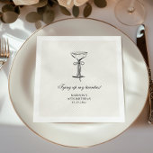 Serviette En Papier Champagne Coupe Coquette Birthday