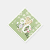 Serviette En Papier Champagne de luxe Green 30e anniversaire (Coin)