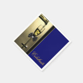 Serviette En Papier Champagne doré élégant (Coin)