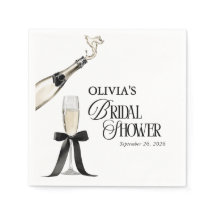 Champagne Élégant Mariage Fête de Fiançailles Noir
