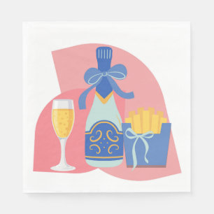 Serviette En Papier Champagne et frites