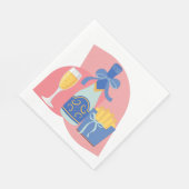 Serviette En Papier Champagne et frites (Coin)