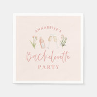 Champagne fleur sauvage rose moderne bachelorette