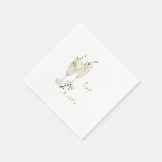 Serviette En Papier Champagne Foliage Gold (Coin)