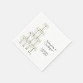 Serviette En Papier Champagne Glasses Simple Wedding (Coin)