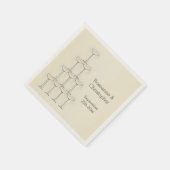 Serviette En Papier Champagne Glasses Wedding (Coin)
