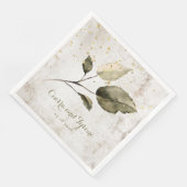 Serviette En Papier Champagne Gold Splash Four Leaf Plâtre vénitien (Coin)