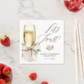 Serviette En Papier Champagne Let's Toast Winter Engagement (En situation)