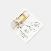 Serviette En Papier Champagne Let's Toast Winter Engagement (Coin)