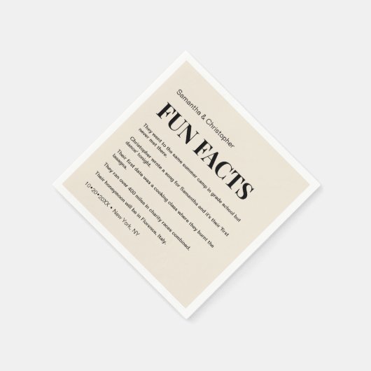 Serviette En Papier Champagne Mariage Personnalisable Fun list (Coin)
