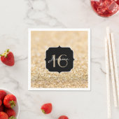 Serviette En Papier Champagne or parties scintillant scintille Sweet 1 (En situation)