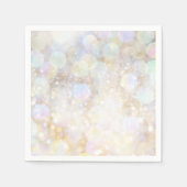 Serviette En Papier Champagne Rainbow Bokeh Parties scintillant Glam P (Devant)