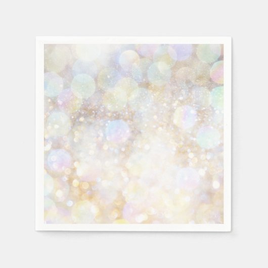 Serviette En Papier Champagne Rainbow Bokeh Parties scintillant Glam P (Devant)