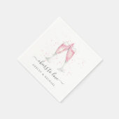 Serviette En Papier Champagne rose "Cheval to Love" Personnalisé (Coin)