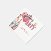 Serviette En Papier Champagne rose et seau glacé (Coin)