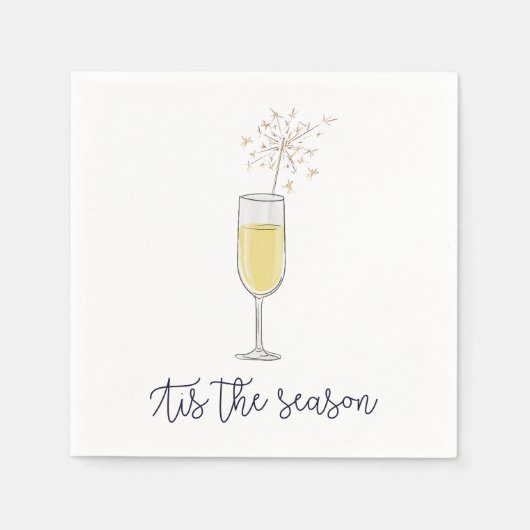 Serviette En Papier Champagne Sparkler (Devant)