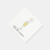 Serviette En Papier Champagne Sparkler (Coin)