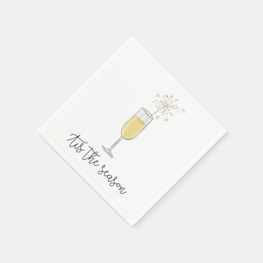 Serviette En Papier Champagne Sparkler (Coin)