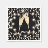 Serviette En Papier Champagne Toast String Lights Classic (Devant)