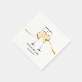 Serviette En Papier Champagne, vin, whimsical, Papier de Cocktail serv (Coin)
