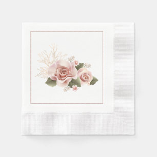 Serviette En Papier Champaign Floral Cocktail Napkins