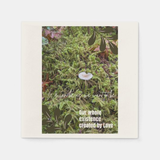 Serviette En Papier Champignon Belknap avec citation (Devant)