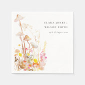 Serviette En Papier Champignon chic Wildflower Mariage botanique d'aut (Devant)