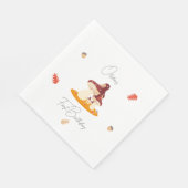 Serviette En Papier Champignon forestier Premier anniversaire (Coin)